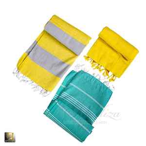 Turkish Cotton <b>Beach</b> <b>Towels</b> Handwoven <b>Lightweight</b> Design with Striped Texture Smooth Top Value No Fade Excellent Value for Money - Product Image 3