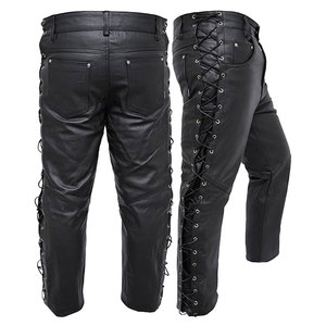 Pantalones de Motociclismo de Cuero de Alto Rendimiento, Cómodos, Transpirables, para Todas las Estaciones, con Costuras de Seguridad, de Alta Calidad - Product Image 1
