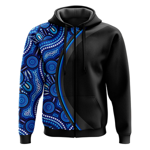 Sudadera deportiva de manga larga para hombre apta para senderismo en otoño teñido liso con malla y serigrafía - Product Image 3