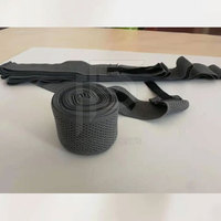 Attelle de poignet respirante en néoprène de haute qualité avec fermeture auto-agrippante unisexe pour la musculation et l'entraînement en force, maille grise
