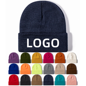 Bonnet d'hiver uni de haute qualité, personnalisé, 100% acrylique, bonnet tricoté chaud, logo personnalisé - Product Image 6