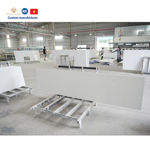 Việt Nam nhà máy đáng tin cậy chống ẩm khu dân cư dự án biệt thự nhân tạo đá thạch anh 1 mảnh duy nhất slab bếp đảo Top - Product Image 1