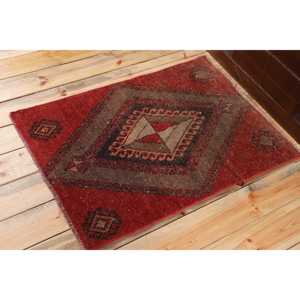 2.4x3.3 ft Rug, Turkish Rug, Vintage <b>Red</b> <b>Wool</b> Moroccan Rug - Product Image 2