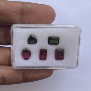 10mm 12mm Naturel Rubellite Rose Vert Tourmaline Pierre Fantaisie Forme Semi Précieuse Pierres Précieuses Fine Jewelry Making Anneaux Pendentifs - Product Image 1