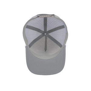 Manufacturer Direct Lightweight Golf Hat 5 Panel Custom 2D Embroidery Logo Laser Perforated White Rope <b>Snapback</b> Woven Tag Bulk - Product Image 5