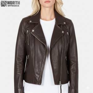 New Fashion Design Ladies High Quality <b>Leather</b> Jacket For <b>Women</b> Custom <b>Leather</b> Jacket <b>Women</b> Ladies - Product Image 1