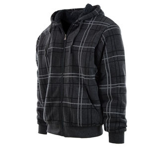 High Quality <b>Oversize</b> Pullover Plaid Hoodie Knitted Fleece <b>Cardigan</b> Coat Men Private Label Sportswear Tracksuit Winter Digital - Product Image 1