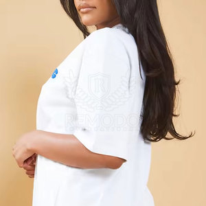 Camiseta de Mujer con Estampado Puff Personalizada OEM, Elegante, de Alta Calidad, Verano, Casual, 100% Algodón, Manga Corta - Product Image 3