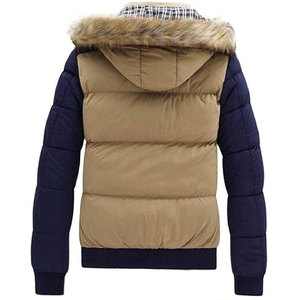 Veste bouffante pour hommes à la mode, vêtements d'hiver haut de gamme coupe ajustée, veste en duvet vierge unie - Product Image 2