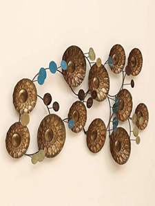 Arte de pared de flores clásico para sala de estar, decoración artística de pared de Metal para habitación de invitados, diseño moderno terminado multicolor, montado en la pared - Product Image 6