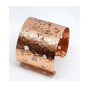 Hanukkah Jewish Festivals Famous Jewelry geometric <b>Copper</b> cuff <b>Bracelets</b> Heart Design for Women Handmade <b>Bracelet</b> Made of <b>Copper</b> - Product Image 5