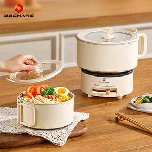 Olla eléctrica pequeña plegable para una persona, olla eléctrica portátil para hervir, olla dividida de viaje, mini olla pequeña de acero inoxidable - Product Image 2