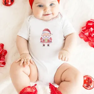 My First Christmas Santa Organic Bamboo Cotton Toddler Newborn Pajamas Bodysuit Baby Onesie Winter Clothes Rompers