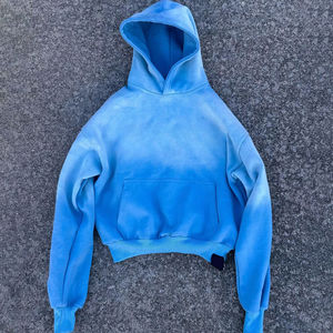 Nueva Sudadera con Capucha de Moda, Gruesa, 100% Algodón, Color Sólido, Hombros Caídos, Lavado Ácido, Estilo Ajustado, Sudadera de Invierno - Product Image 4