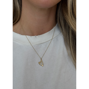 Vintage 14k <b>Solid</b> <b>Gold</b> Fine <b>Pendant</b> in the Form of a Harp Unisex Elegant Charms Collection - Product Image 5