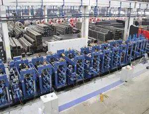 Black Carbon Steel Tube Production Line Direct Forming 300x300 Pipe Making Machine Rectangular ERW Tube Pipe Mill