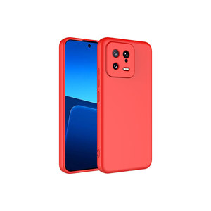 Étui de protection en silicone souple rouge édition de lancement mat de luxe pour Xiaomi Mi 13 - Modèle A53 - Product Image 1
