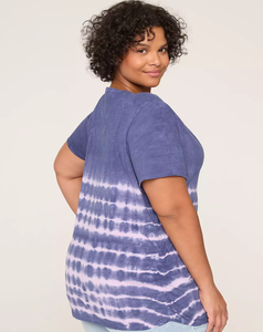 Alta calidad puro 100% algodón tejido con cuello en V de talla grande mujer Casual manga corta Camiseta OEM/ODM venta al por mayor Pacas De Ropa Bangladesh - Product Image 2