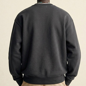 High Quality 100% Cotton Fleece Winter Oversized Crew Neck Pullover <b>Sweatshirt</b> for Men with Custom <b>Embroidery</b> Logo - Product Image 3