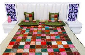 100% sábanas de algodón con estampado Floral, diseño de borde de ajedrez Multicolor, funda de cama doble de seda, juego de cojines 408 - Product Image 2