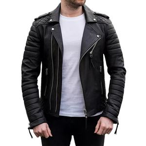 Chaqueta de Cuero Genuino de Cordero Negra para Hombre, de Alta Calidad, Chaquetas de Cuero para Hombre de Maximize Wear 2026 - Product Image 1