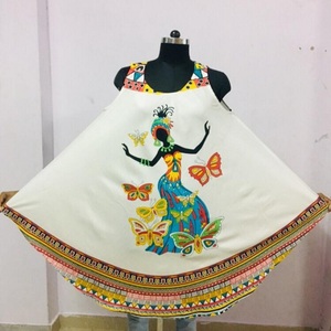 Vestido de sombrilla holgado de verano para mujer Vestido de playa de algodón suave Estilo de las islas de Asia y el Pacífico - Product Image 1