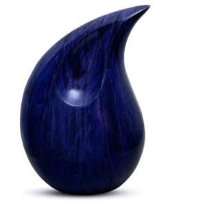 Urnes de crémation en forme de larme en aluminium de pierre bleue en gros urnes classiques de haute qualité pour les funérailles - Product Image 1