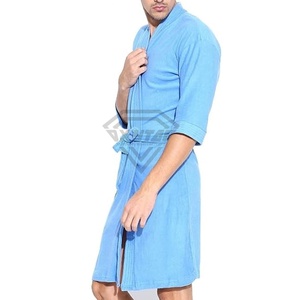 Factory Direct Hotel Bathrobes Double Layer 4 Seasons Fleece Breathable Beauty Salon Plain Dyed Comfortable Fleece Bathrobes - Product Image 6