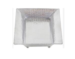 Bandeja de Servicio Profunda de Aluminio Moderna Hecha a Mano, Color Plateado, Duradera, Ecológica, con Recubrimiento en Polvo, Estilo Indio, para Servir Hamburguesas - Product Image 1