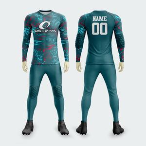 Maillots de football personnalisés pour adultes, ensemble de maillot de gardien de but rembourré, pantalon, manches longues, uniforme d'entraînement, coupe automatisée - Product Image 4