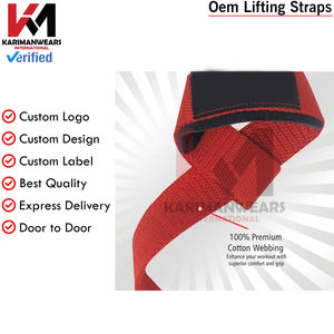 Custom Brand <b>Weight</b> Lifting Straps <b>Wrist</b> Support Anti Slip Grip Gym Workout Accessories - Product Image 4