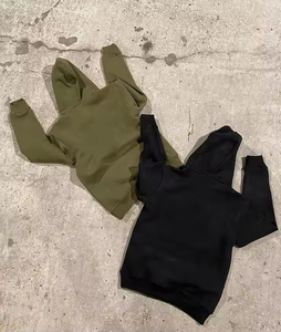 Ensemble de jogging unisexe personnalisé, coupe classique, délavé à l'acide et au pierre, imprimé soyeux, couleur unie, hiver, pour la vente en gros tendance - Product Image 3