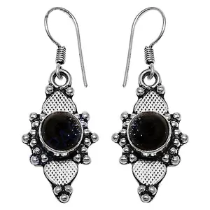 Boucles d'oreilles pendantes tendance en argent 925 pour femmes avec onyx noir - Product Image 3