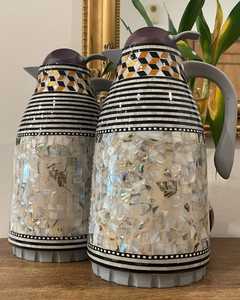 Tetera de nácar de estilo árabe tradicional, tetera de lujo con incrustaciones de concha hecha a mano - Product Image 3