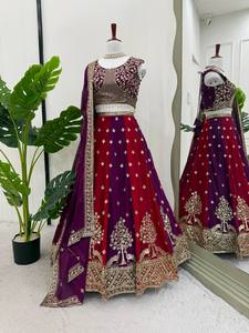 Designer traditionnel brodé Lehenga Choli Dupatta tenue de mariage pour femmes tenue de mariée pour traditionnel indien pakistanais - Product Image 5