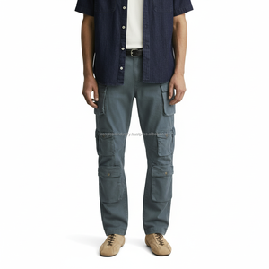 กางเกงคาร์โก้กลางแจ้งทนทานสำหรับผู้ชาย โพลีเอสเตอร์ ทรงเข้ารูป กางเกงฝึกซ้อม - Product Image 2