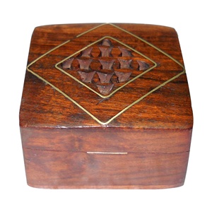 Coffre au trésor en bois fait à la main de haute qualité boîte à bagues Design Unique cadeau décoratif pour la maison article Top Standard boîtes à bijoux chaudes - Product Image 5
