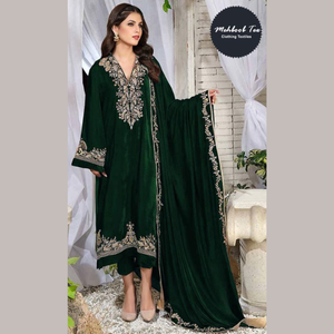 Lancement du fabricant exclusif de la belle collection de costumes en velours pur de créateur par Royal Export à Surat Gujarat - Product Image 1