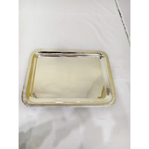 Plateau de service moderne avec bordure en feuilles Plateau de service pour salade et fruits Décoration de table Décoration de mariage Cadeau de Noël - Product Image 5