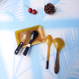 Juego de plato de cuchara de cuerno, nuevo diseño, cuchara de café brillante, plato para servir, vajilla decorativa de Vitrapro - Product Image 5