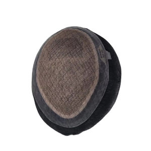 Perruque toupet Miraje Model Taz Hair BD en cheveux humains Remy indiens avec base en dentelle et en PU, ondulations profondes et ondulations naturelles - Product Image 3