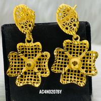 Parure de collier et pendentif en laiton plaqué or avec motif floral, style mariée africaine nigériane, pour femme, classique, mariage et fiançailles