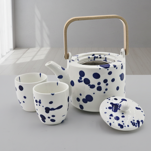 Ensemble théière et tasses en porcelaine durable de qualité supérieure 3460999SETA-0.75, design nordique, avec passoire, théière 750 ml et tasse à thé 150 ml - Product Image 2