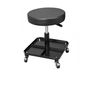 Taburete Neumático Rodante con Bandeja de Almacenamiento para Herramientas, Capacidad de Carga de 250 lb, Taburete Negro Impermeable, Fácil de Montar, GAPGAR040 - Product Image 1