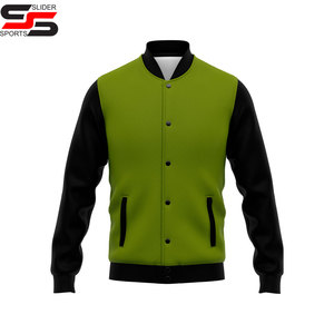 Veste bomber d'hiver pour homme, nouvelle mode, haute qualité, en satin 100%, boutonnée, sur mesure, en gros, pour équipe, veste de style lettreman - Product Image 1