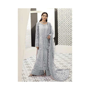 Nouvelle robe pakistanaise vente chaude prêt à l'emploi Shalwar Kameez broderie pakistanaise élégante femmes robe 2023 - Product Image 3