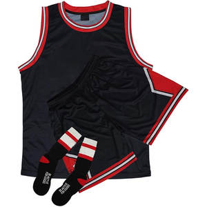 Maillot de basket-ball pour adulte, kit de 3 pièces, sans manches, maillot de fan pour homme, tenue de sport athlétique en maille - Product Image 1