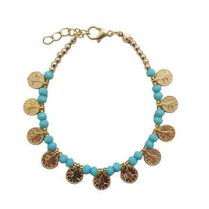 Bracelet Macramé Oeil Grec Édition 2023 avec Accents Métalliques - Product Image 5