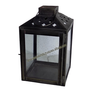 Antique Iron Square Candle Lanterns Decorative HangingLlantern for Hotel Home Festival Wedding Party - Product Image 1