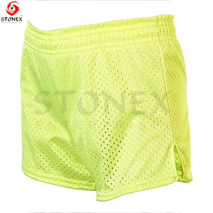 Mini pantalones cortos deportivos de malla con muesca en V, malla de poliéster, ropa de verano de alta calidad, pantalones cortos de malla a la moda - Product Image 3